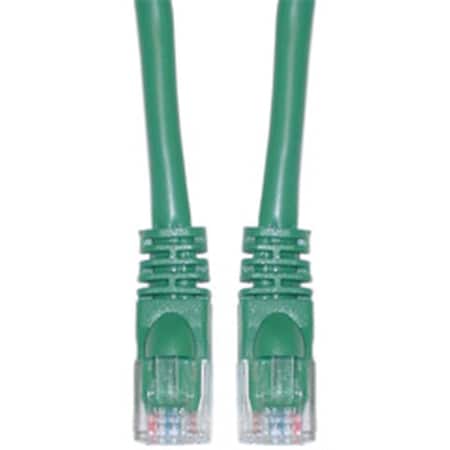 Cat6a Green Ethernet Patch Cable Snagless Molded Boot 500 MHz 10 Foot